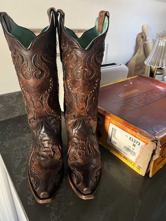 Corral Boots Shoes - Corral Women's Brown Embroidered Western Boots